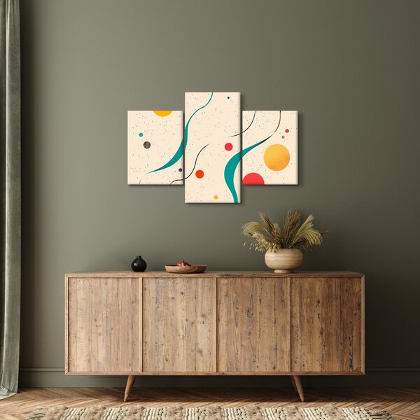 Slika - Minimalistična šarena ilustracija (90x60 cm)