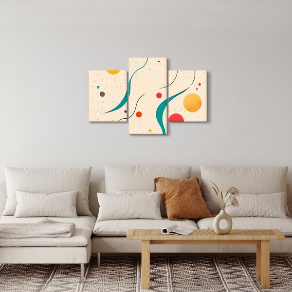 Slika - Minimalistična šarena ilustracija (90x60 cm)