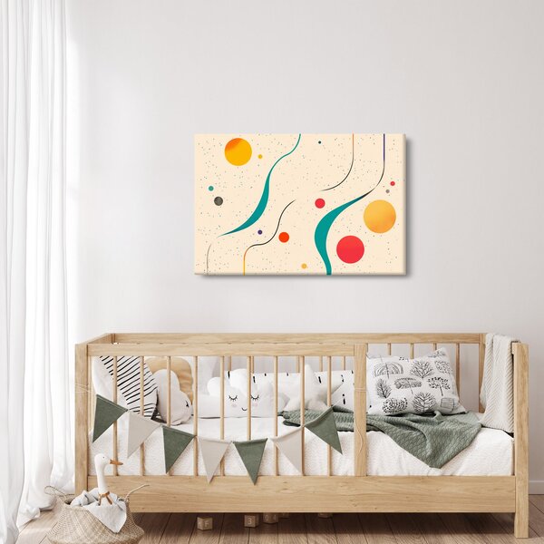 Slika - Minimalistična šarena ilustracija (90x60 cm)