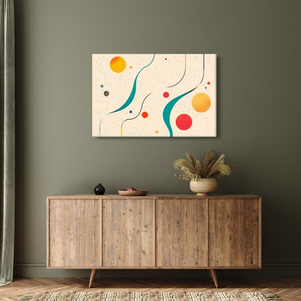Slika - Minimalistična šarena ilustracija (90x60 cm)