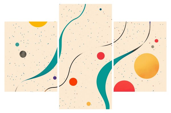 Slika - Minimalistična šarena ilustracija (90x60 cm)