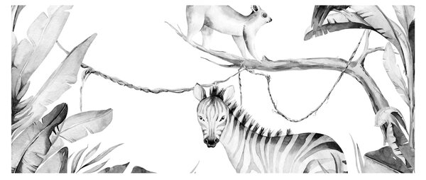Slika - Akvarel džungla (120x50 cm)