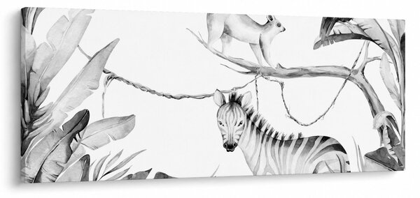 Slika - Akvarel džungla (120x50 cm)