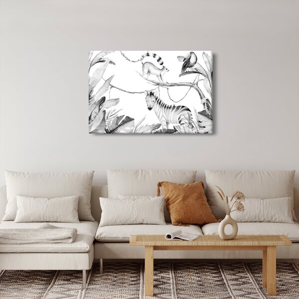 Slika - Akvarel džungla (90x60 cm)