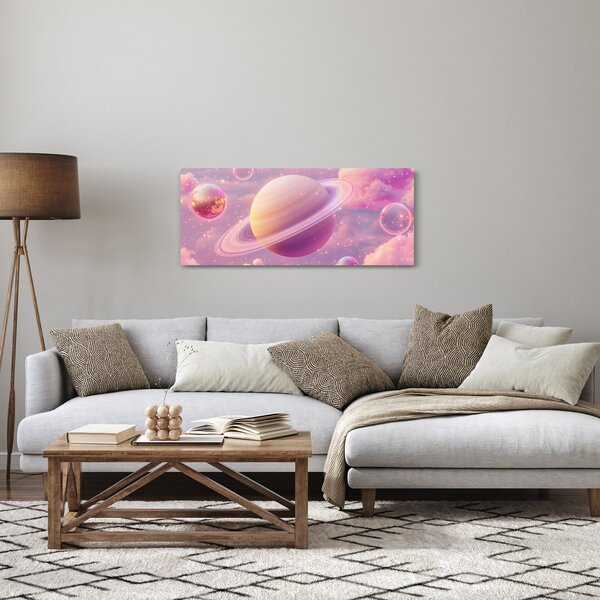 Slika - Ružičasti planet (120x50 cm)