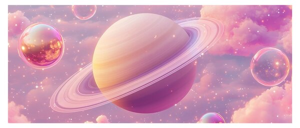 Slika - Ružičasti planet (120x50 cm)