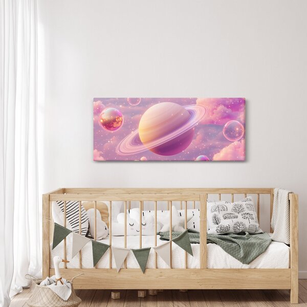 Slika - Ružičasti planet (120x50 cm)