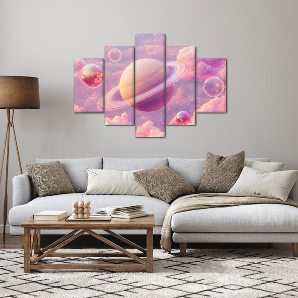 Slika - Ružičasti planet (150x105 cm)