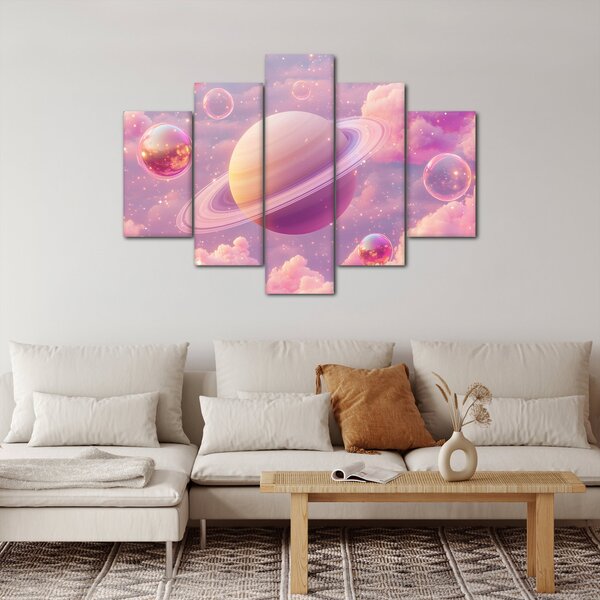 Slika - Ružičasti planet (150x105 cm)