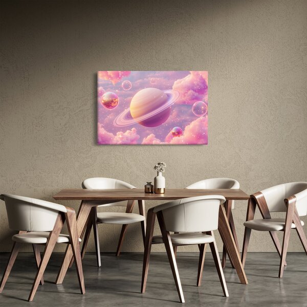 Slika - Ružičasti planet (90x60 cm)