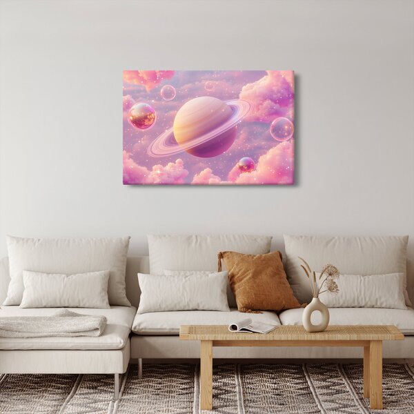 Slika - Ružičasti planet (90x60 cm)