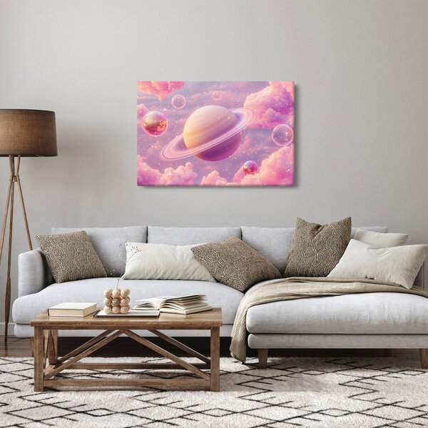 Slika - Ružičasti planet (90x60 cm)