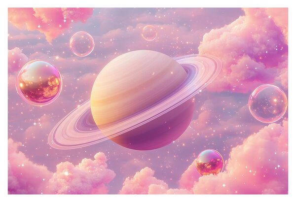 Slika - Ružičasti planet (90x60 cm)