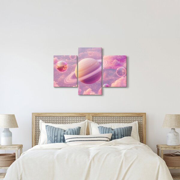 Slika - Ružičasti planet (90x60 cm)
