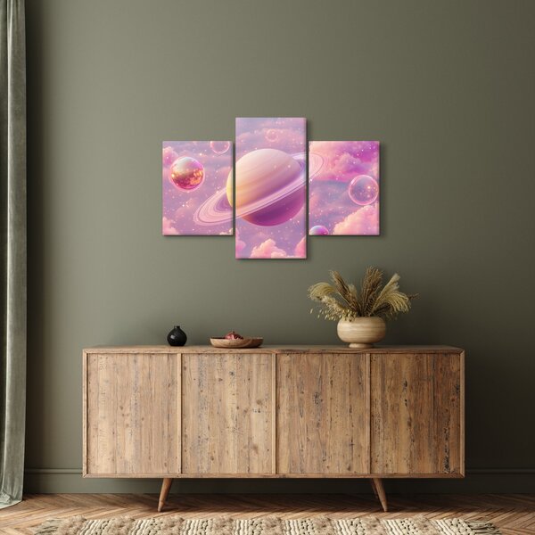 Slika - Ružičasti planet (90x60 cm)