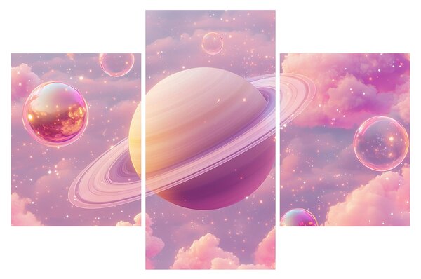 Slika - Ružičasti planet (90x60 cm)