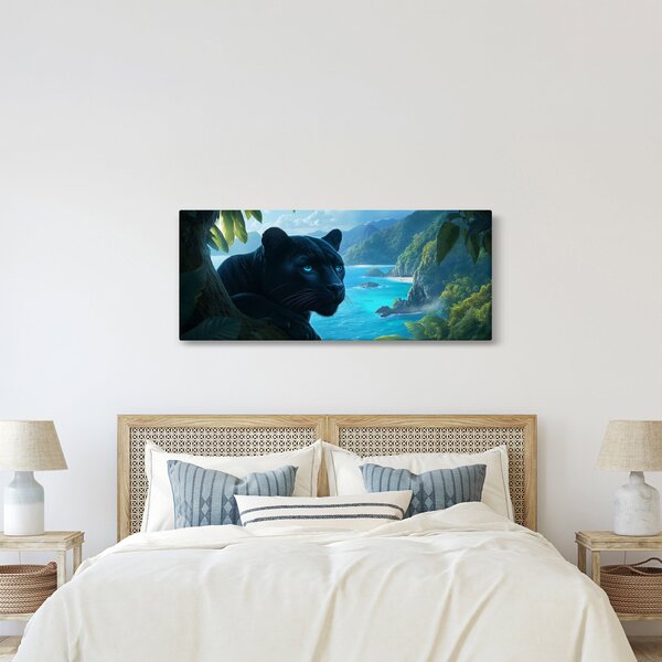 Slika - Crni panter u džungli (120x50 cm)