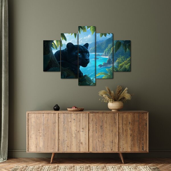 Slika - Crni panter u džungli (150x105 cm)