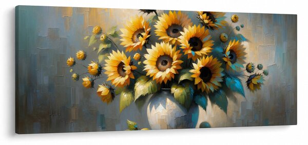 Slika – Vaza sa suncokretima (120x50 cm)