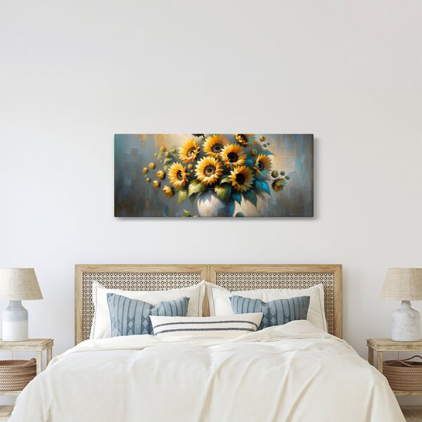 Slika – Vaza sa suncokretima (120x50 cm)