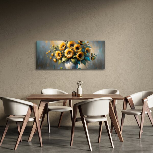 Slika – Vaza sa suncokretima (120x50 cm)