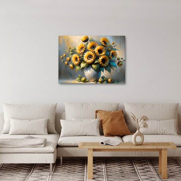 Slika – Vaza sa suncokretima (70x50 cm)