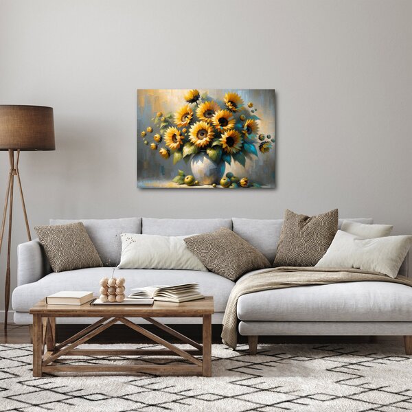 Slika – Vaza sa suncokretima (70x50 cm)