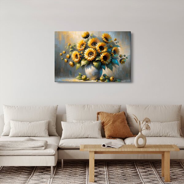 Slika – Vaza sa suncokretima (90x60 cm)