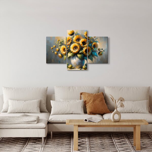 Slika – Vaza sa suncokretima (90x60 cm)