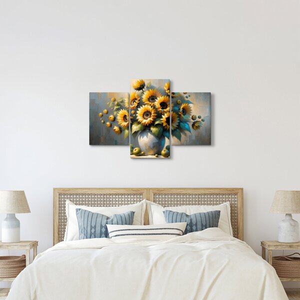 Slika – Vaza sa suncokretima (90x60 cm)