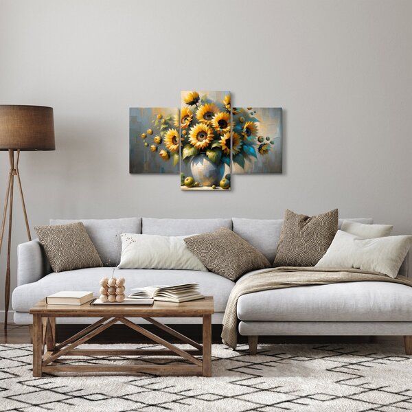 Slika – Vaza sa suncokretima (90x60 cm)