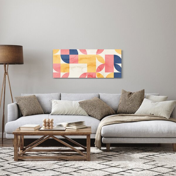 Slika - Apstrakcija s retro uzorcima (120x50 cm)