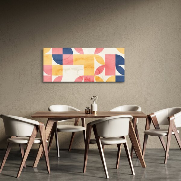 Slika - Apstrakcija s retro uzorcima (120x50 cm)