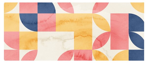 Slika - Apstrakcija s retro uzorcima (120x50 cm)