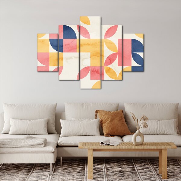 Slika - Apstrakcija s retro uzorcima (150x105 cm)