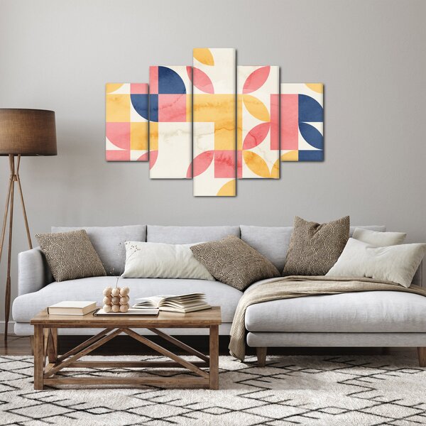 Slika - Apstrakcija s retro uzorcima (150x105 cm)