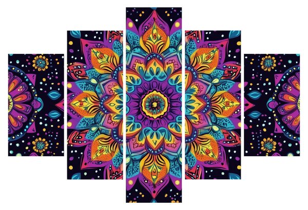 Slika - Kaleidoskopska mandala (150x105 cm)