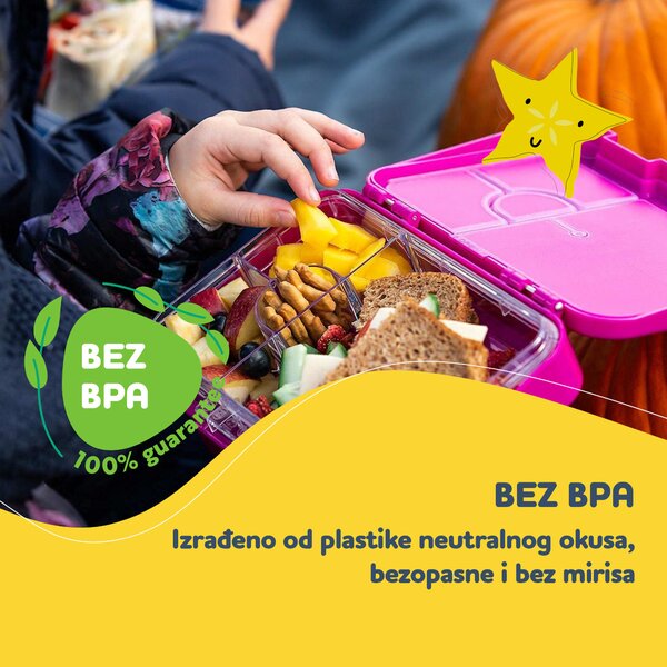 Klarstein Schmatzfatz kutija za grickalice za juniore, 6 pretinaca, 21,3 x 15 x 4,5 cm, bez BPA