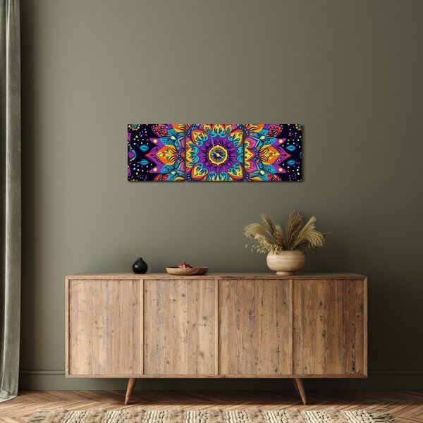 Slika - Kaleidoskopska mandala (sa satom) (90x30 cm)