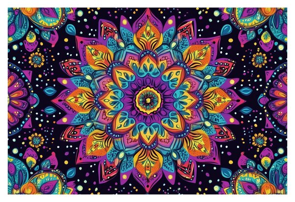 Slika - Kaleidoskopska mandala (90x60 cm)
