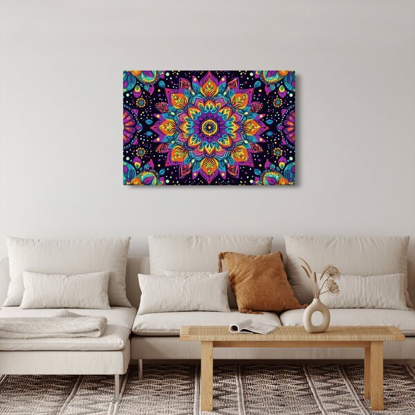 Slika - Kaleidoskopska mandala (90x60 cm)