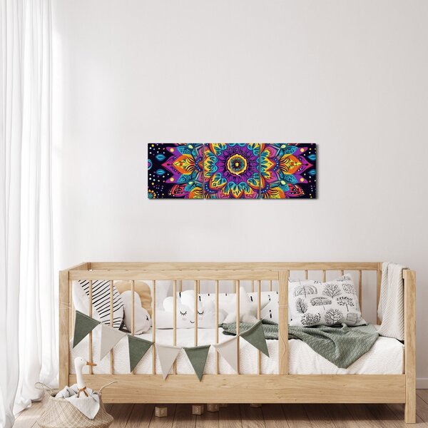 Slika - Kaleidoskopska mandala (sa satom) (90x30 cm)