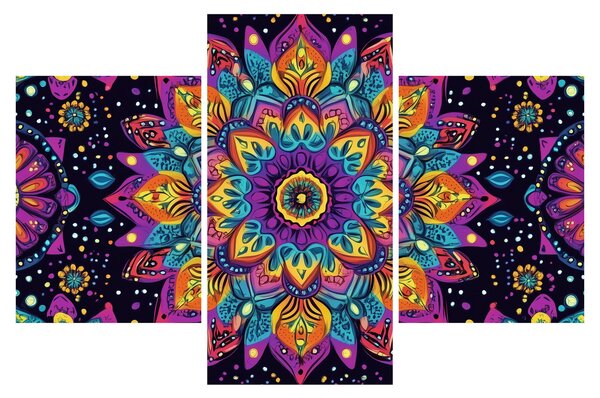 Slika - Kaleidoskopska mandala (90x60 cm)