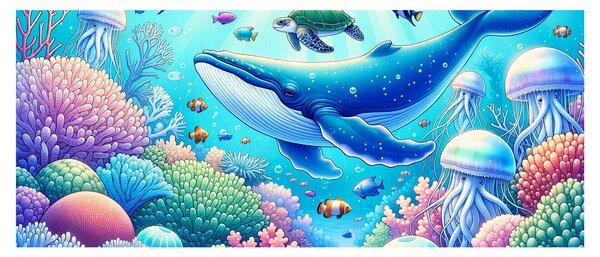 Slika – Podvodni svijet (120x50 cm)