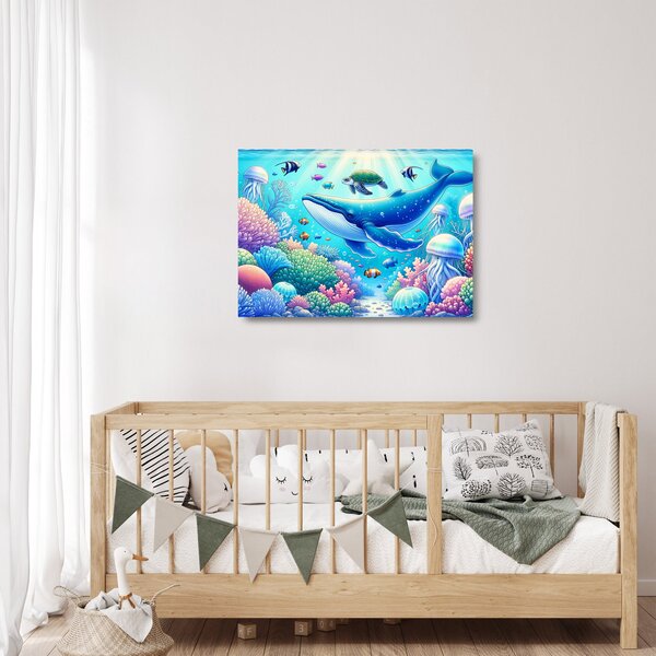 Staklena slika – Podvodni svijet (70x50 cm)