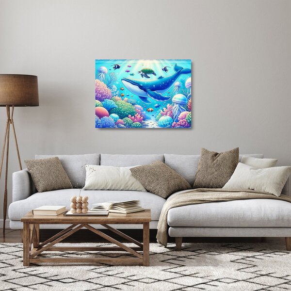 Staklena slika – Podvodni svijet (70x50 cm)