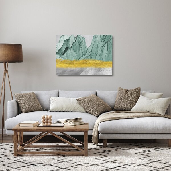 Staklena slika - Smaragdne planine N⁰1 (70x50 cm)