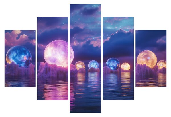 Slika - Planeti na vodi (150x105 cm)