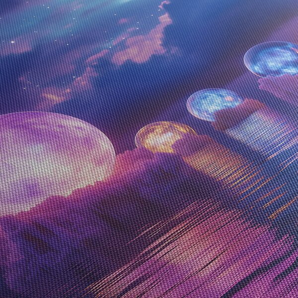 Slika - Planeti na vodi (70x50 cm)