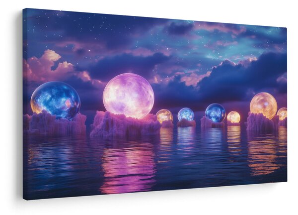 Slika - Planeti na vodi (90x60 cm)
